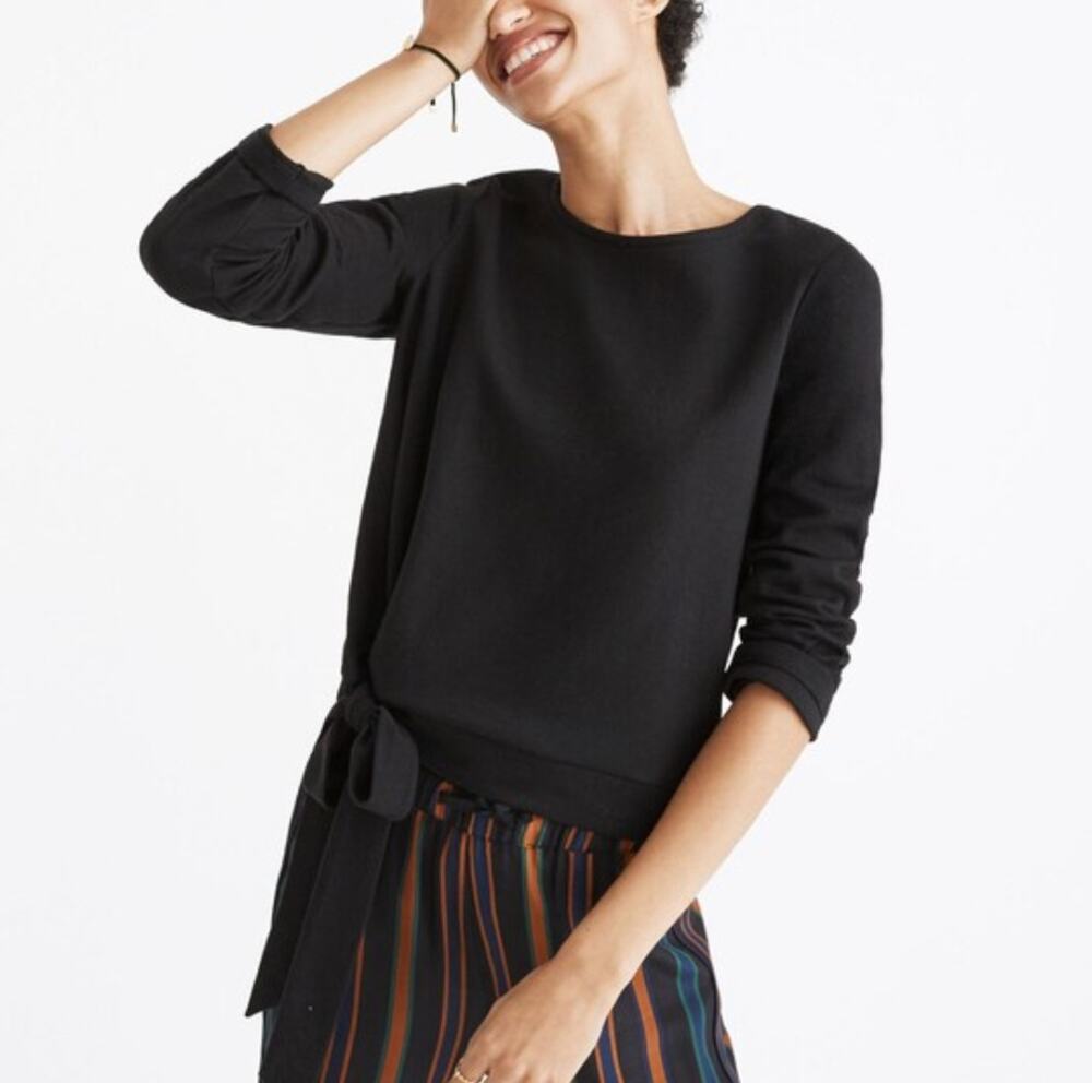 NWT Madewell Side Tie Top Black XL